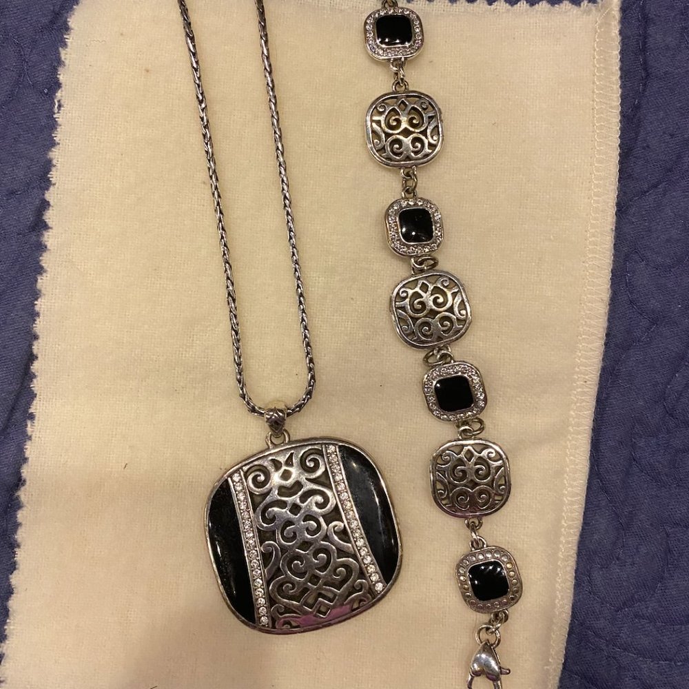 Brighton silver/gold tone necklace and bracelet